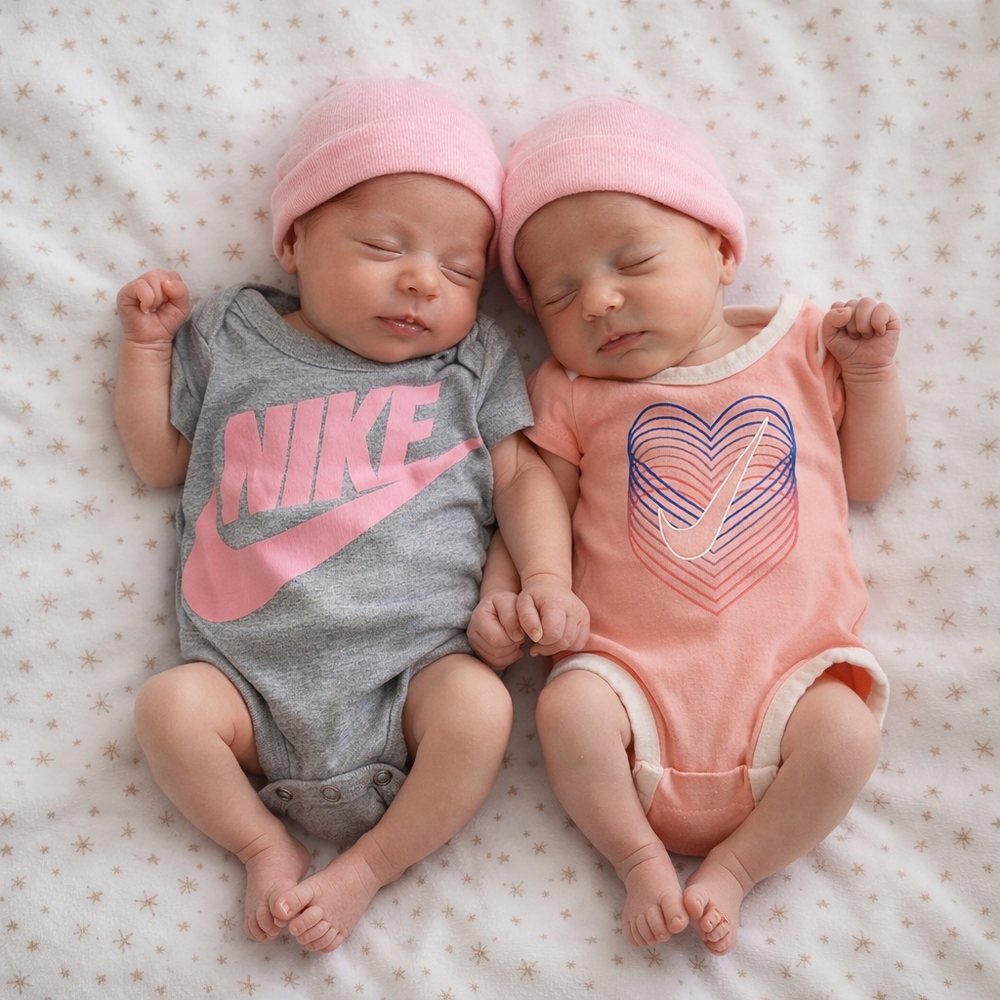4/25 Nike newborn Baby Onesies Set